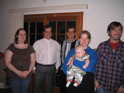 Cassandra with her parents, Godmother and Godfathers
